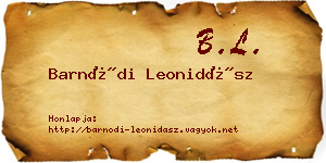 Barnódi Leonidász névjegykártya